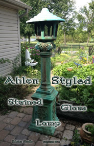 Ahlen styled stained glass lamp