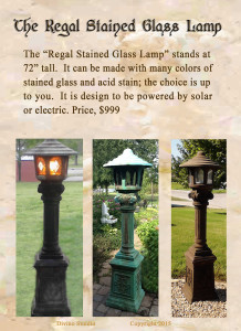 the regal stained glass lamp set2